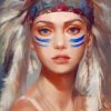 Beautiful Native American paint by numbers