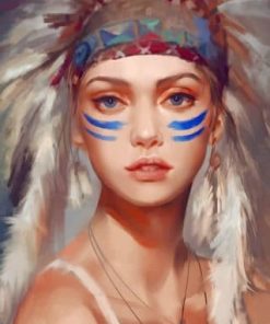 Beautiful Native American paint by numbers