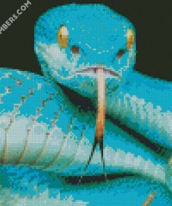 blue snake moment diamond painting