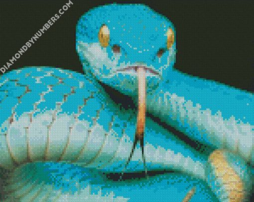 blue snake moment diamond painting