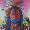 colorful amerindian man diamond paintings