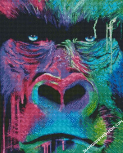 colorful gorilla diamond paintings