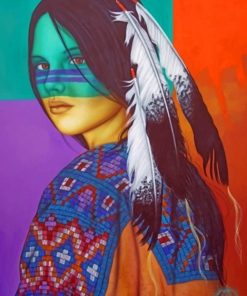 Colorful Native American Paint by numbers
