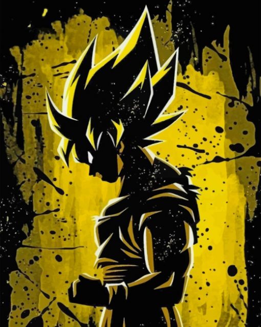 Dragon Ball Silhouette Paint by numbers