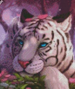 fantasy white tiger diamond paintings