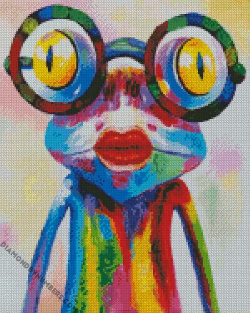 frog with glasses diamond paintings