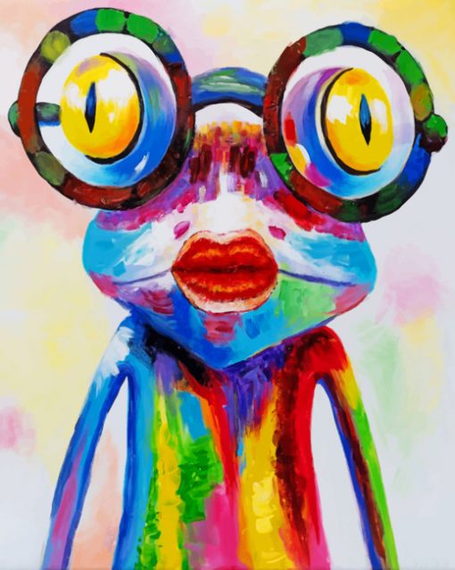 Frog With Glasses Paint by numbers