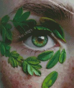 green aesthetic eye diamond paintings