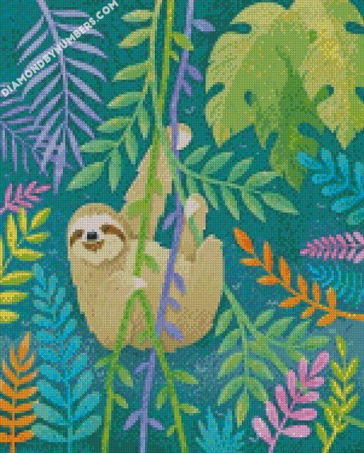 happy sloth diamond paintings