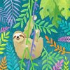 Happy Sloth Paint by numbers