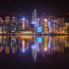 Hong Kong Skyline Lights Paint by numbers