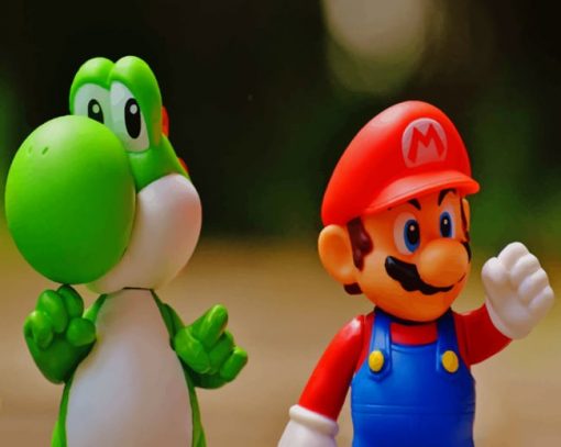 Mario And Yoschi Toys Paint by numbers