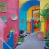 mexican colorful walls diamond painting