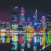 perth city skyline at night diamond paintings