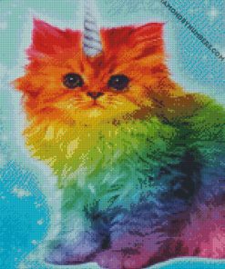 rainbow cat diamond painting