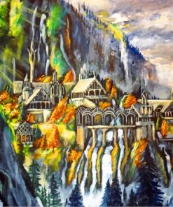 Rivendell And The Three Kodamas Paint by numbers