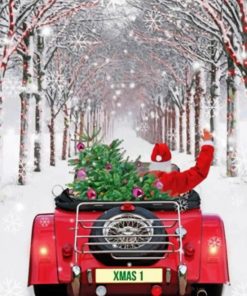 Santa Red Truck paint by numbers