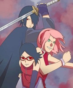 Sarada Uchiha From Naruto Japanese Anime Paint By Numbers - PBN Canvas