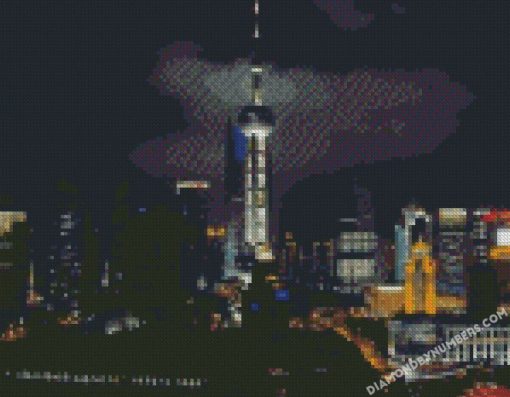 seoul tower at night diamond paintings