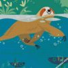 swimming sloth diamond paintings