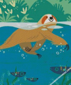 swimming sloth diamond paintings