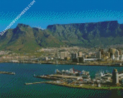 table mountain cape town western bay south diamond painting