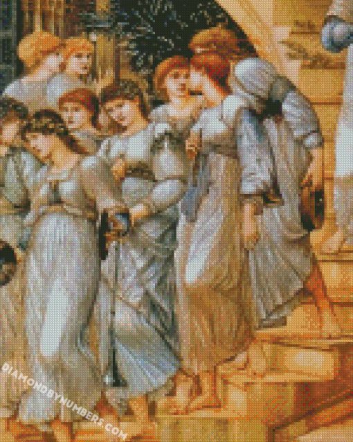 the golden stairs by edward brune pre raphaelite diamond painting