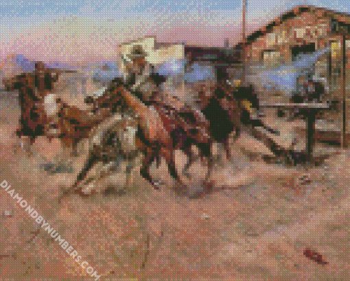 Argument with the Cowboy diamond paintings