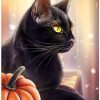 Black-Cat-DIY-Animals-Paint-By-Numbers-PBN-12050