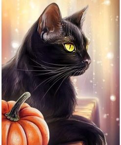 Black-Cat-DIY-Animals-Paint-By-Numbers-PBN-12050