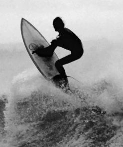 Black And White Surfer Paint by nuumbers