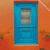 Blue aesthetic door diamond painting