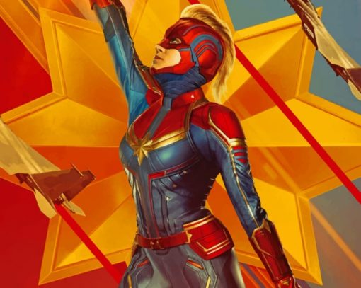 Captain Marvel Paint by numbers