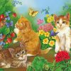 Cats In Garden Paint by numbers