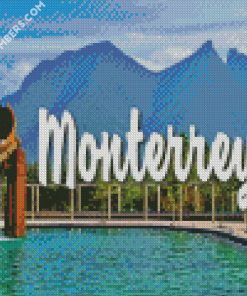 Monterrey mexico landscape diamond painting