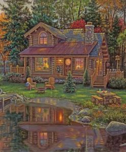 Wooden Cabin Paint by numbers