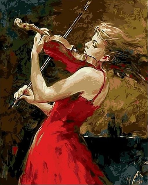 Violin Girl paint by numbers