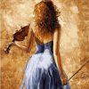Violin Woman paint by numbers