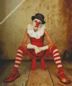 Sad circus clown diamond painting