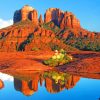 Sedona Arizona Rocks Reflection paint by numbers