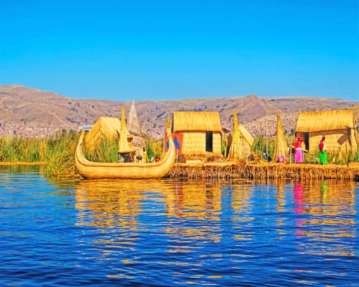Titicaca Lake Peru paint by numbers