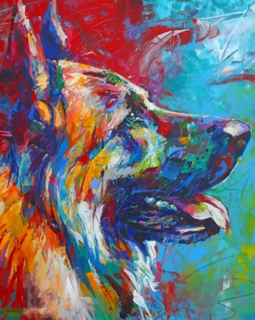 Aesthetic Abstract Dog paint by numbers