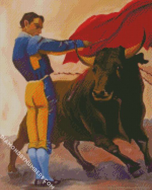 aesthetic bullfighter diamond painting