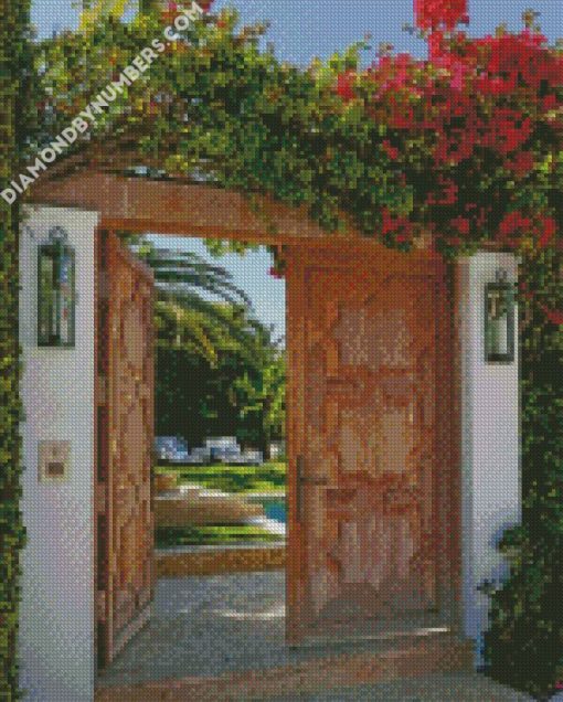 aesthetic garden door diamond paintings