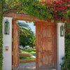 Aesthetic Garden Door paint by numbers