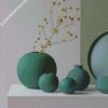 aesthetic green vases diamond paintings