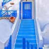 Aesthetic House In Santorini paint by numbers