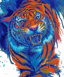 Angry Tiger paint by numbers