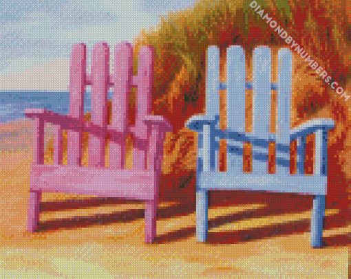beach chairs diamond painting