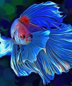 Siamese fighting fish Paint by numbers